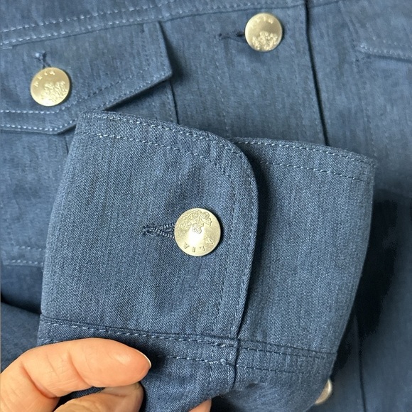 Alia NWOT petite denim look mid-weight unlined women's Jacket - Picture 6 of 6